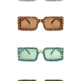 Rectangle Diamond Rhinestone Square Sunglasses