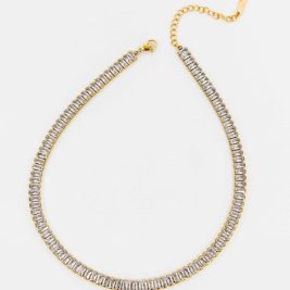 Baguette Stone Tennis Necklace