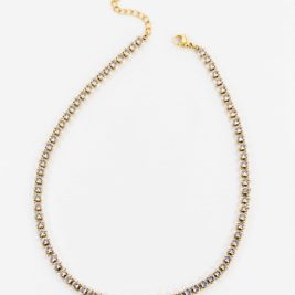 Oval Stone Tennis Necklace