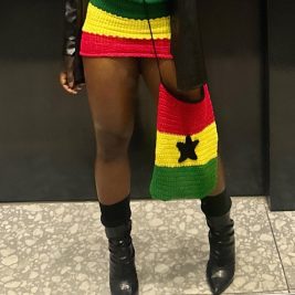 Ghanian flag crochet bag