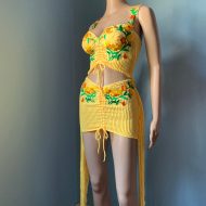 Dana Crochet x Knitted Skirt Set
