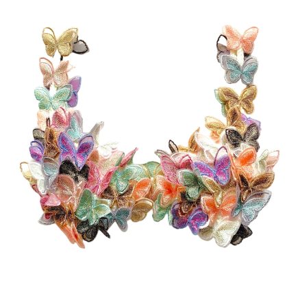 Primavera Crochet Bralette with Butterfly Appliqués