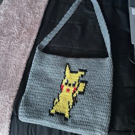 Pikachu oversized crochet bag