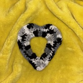 Heart scrunchie