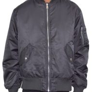 Weiv Mens Solid Padded Bomber Jacket