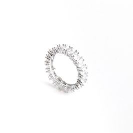 Radiant Ice ring standing on its side against a white background