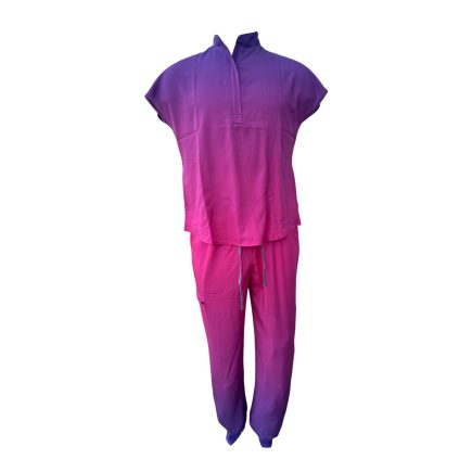 DK Gradient Zipper Scrub Top (Purple/Pink)