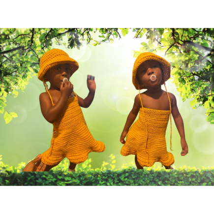 Spring Bucket Hat & Dress Set