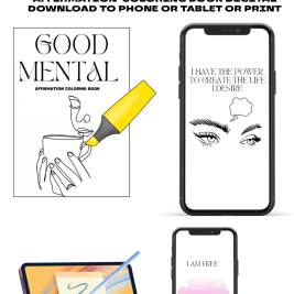 Mental health , Affirmation cards , Mental health journal , Women’s Affirmation book