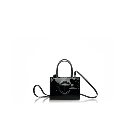 Small Shopping Bag | Black Patent