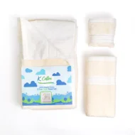 100% ORGANIC COTTON LUXURY 2 Tone 3pc Towel Set