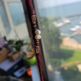 14k Rose Gold filled with Fresh water pearls Loc Jewelry