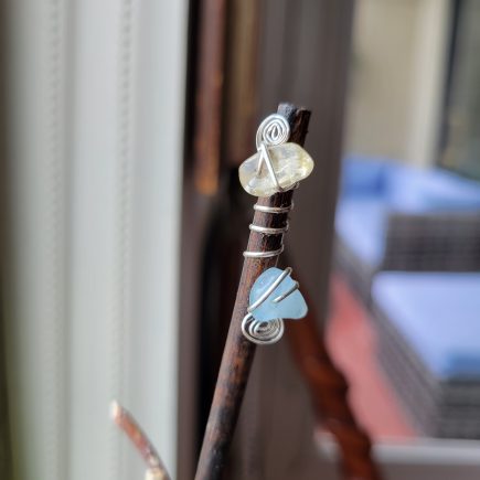 Genuine .925 Sterling Silver Loc Jewelry with Aquamarine and Citrine