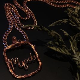 Copper Bamboo Name Plate