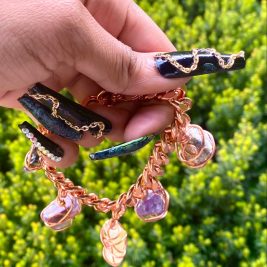 Chunky Crystal Charm Bracelet