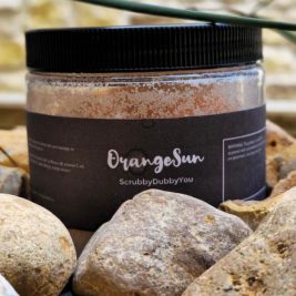 Orange scented body scrub