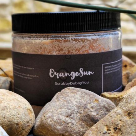 Orange scented body scrub