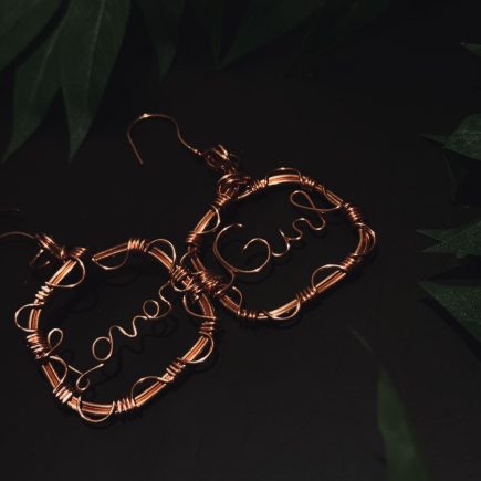 Lover girl Bamboo copper earrings ( Ready to ship )
