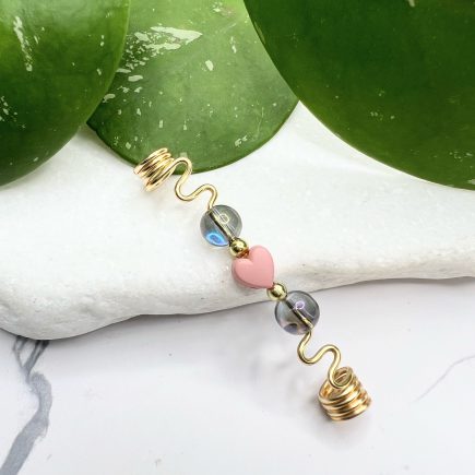 Blush Heart Extended Wire Loc Jewelry