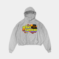 JESUS SUPREME HOODIE GREY