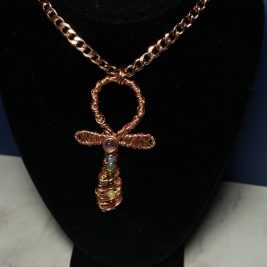 Chakra ankh necklace ( ready to ship )