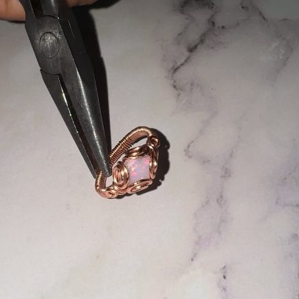 Welo Opal copper wrapped ring