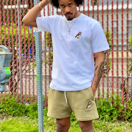 Owl Sweat Shorts Tea Green