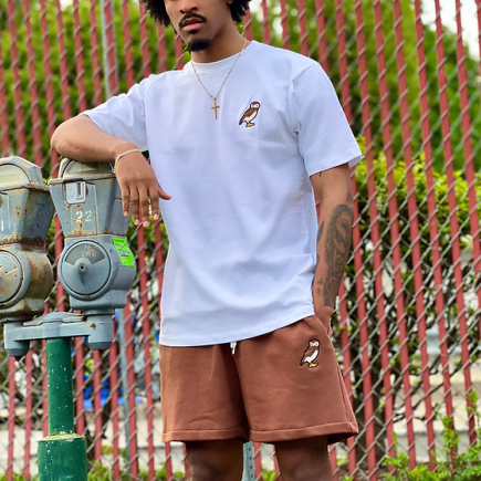Owl Sweat Shorts Brown