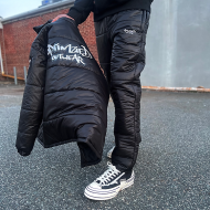 Puffer Pants Metallic Black
