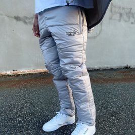 Puffer Pants Metallic Gray