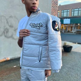 Puffer Jacket Metallic Gray