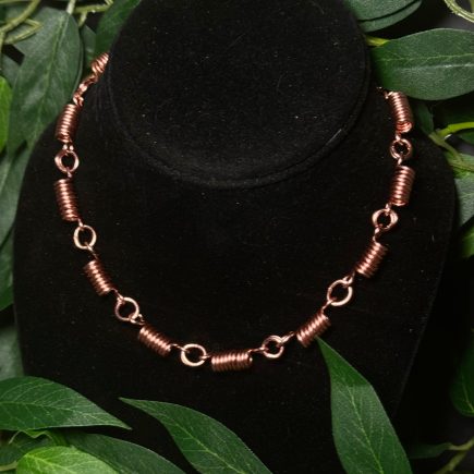 Spiral copper necklace