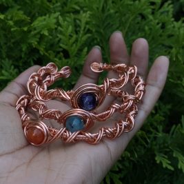 Agate Copper Bangles
