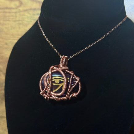 Eye of Horus Amethyst Copper Necklace