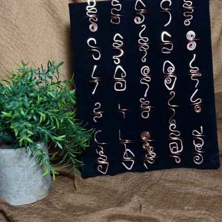 Random Design Copper Rings Set