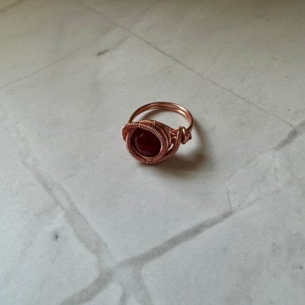 Ruby Red copper ring ( Ready to ship )