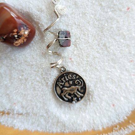 Aries themed loc jewel