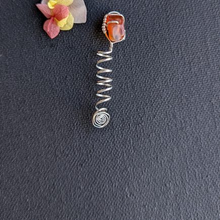 Sterling Silver loc jewelry with southern red agate