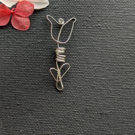 Sterling silver flower shaped loc jewel