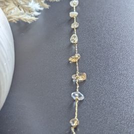 Gold Loc Chain with semi-precious stones