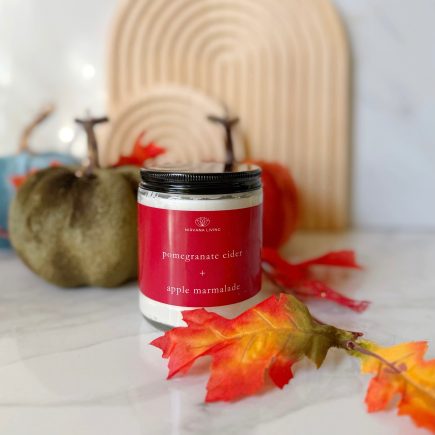 POMEGRANATE CIDER +  APPLE MARMALADE 7OZ CANDLE