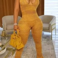 Clock It Crochet Jumpsuit