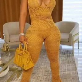 Clock It Crochet Jumpsuit