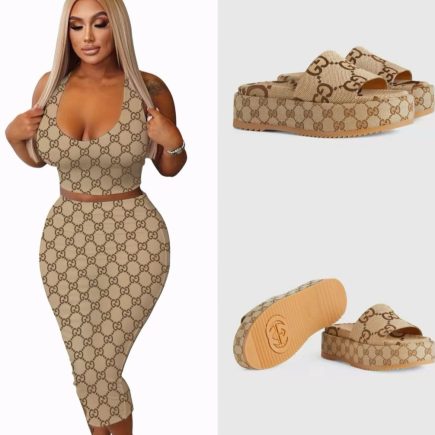 GG Skirt Set Shoe Combo