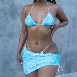 Agua - Aluj Water Print Bikini Top SS22 (TOP ONLY)