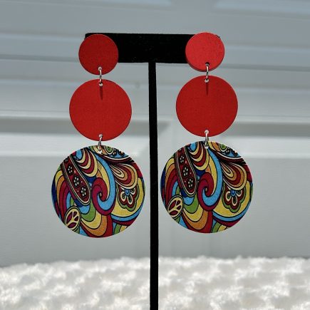 Radiant Roots Earrings-Red