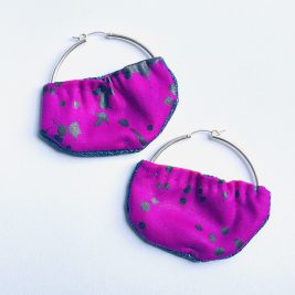 Purple Splatter Hoops