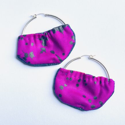 Purple Splatter Hoops