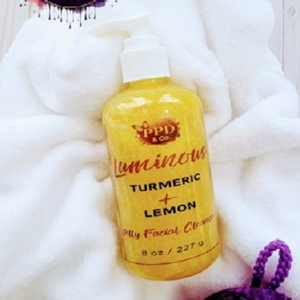 Luminous | Turmeric + Lemon Jelly Night Time Facial Cleanser | 8 oz