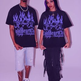Highly Anticipated OverSized Graphic Tee Faded Black/Purple